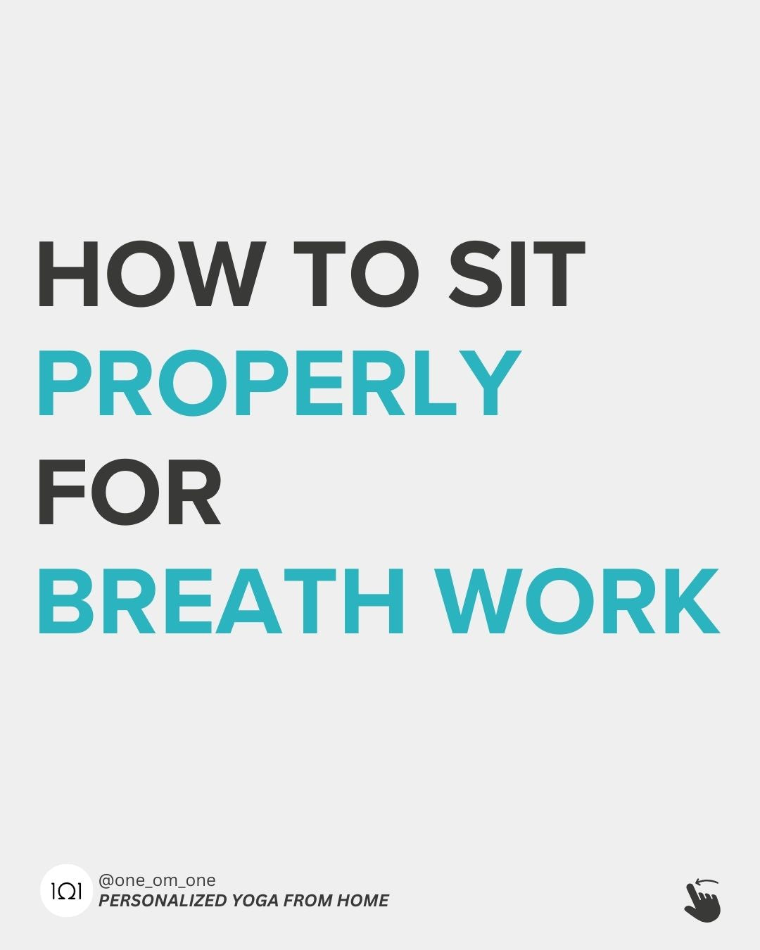 How to sit properly for breath work