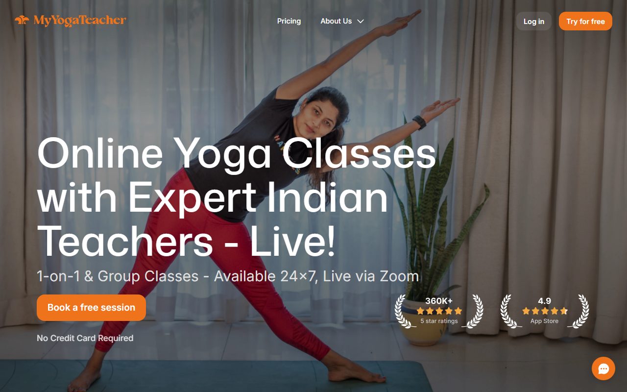 MyYogaTeacher home page